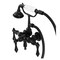 Kingston Brass AE19T0 3-3/8 Inch Wall Mount Tub Faucet with Hand Shower, Matte Black AE19T0 - alternate 1